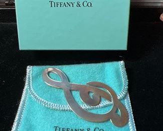 Tiffany & Co Sterling Silver Treble Clef Book Mark