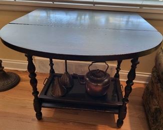 Vintage Half Round Mahogany Table