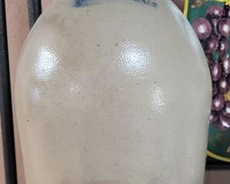 F B Norton Worchester MA Salt Glazed Stonewear jug