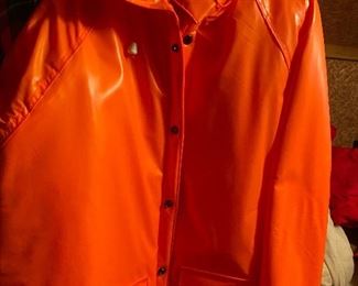 Waterproof orange hunting jacket 