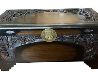 Figural Hand Carved Trunk