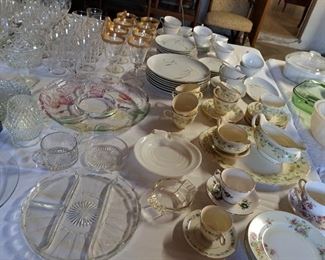 ETERNAL HARVEST CHINA, GLASS SERVING DISHES