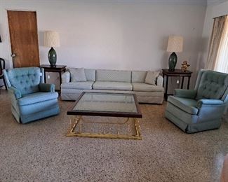 SWIVEL ROCKERS, NICE LONG SOFA