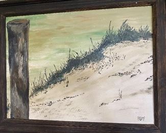 Seaside painting or close up of a vampire's chest with a stake driven through the heart? Art elevates the everyday!