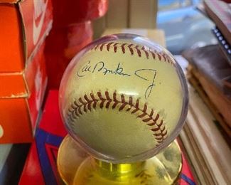 This is a Cal Ripken Jr. autographed ball. I wish I had his brother Billy's bat.