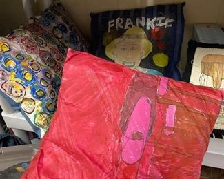 Art pillows.
