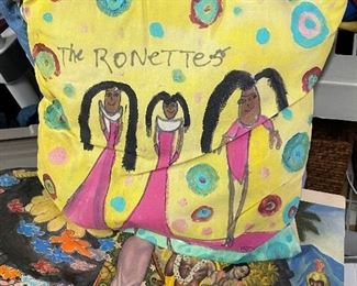 Ronettes folk art pillow.