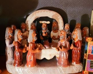 Mexican pottery last supper