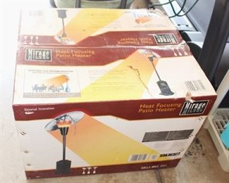 New in box Mirage Heat focusing patio heater.