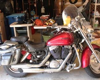 2004 Honda Shadow Sabre motorcycle 35,000 miles. Client hasn't driven it for some time and does not start. Unsure of cause. Sold AS-IS.