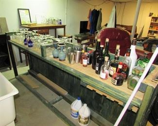 various bar ware