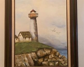 Original Lighthouse Painting 