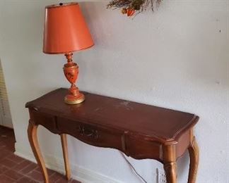 Console Table Wreath and Rug