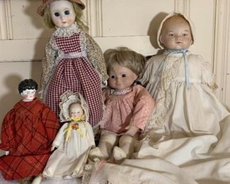 Vintage Porcelain Bisque Dolls