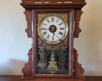 Victorian Eastlake Mantle Clock $85 or bid #20