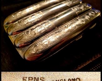 Vintage Silver plated Cigar Case MADE IN ENGLAND