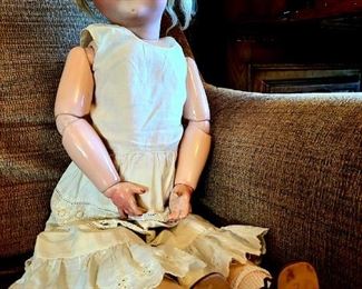 Vintage porcelain head doll