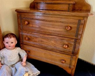 Vintage doll furniture,  Dresser $65 or bid #13