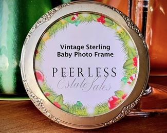 Sterling baby photo frame in original gift box
