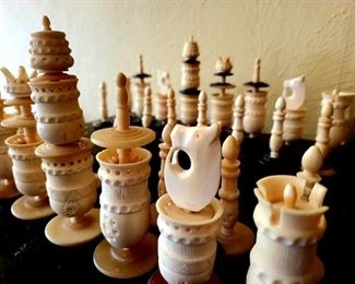 Hand-Carved Chess Set $85 or bid #31