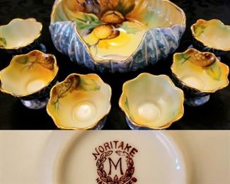 Hand-Painted Vintage Nut Dishes by NORITAKE