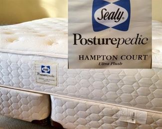 Sealy Posturepedic King Pillow Top Mattress with split box and frame #53
DELIVERY is INCLUDED with FULL PRICE PURCHASE!