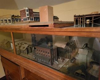 Glass and Oak Display Case and contents #76 (items on top sold separately)