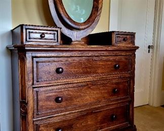 Antique Mirrored Dresser #58