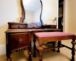 Vintage Vanity with Bench #60