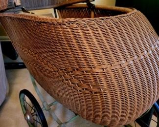 Antique Wicker Baby Carriage $95 or bid #69