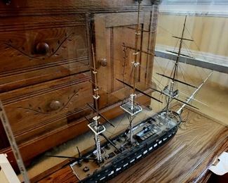 Tall Ship Model in Acrylic Case $250 or bid #66