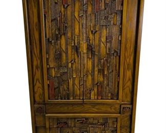 Mid-Century Modern BRUTALIST Armoire by Paul Evans for LANE Furniture Co. #2