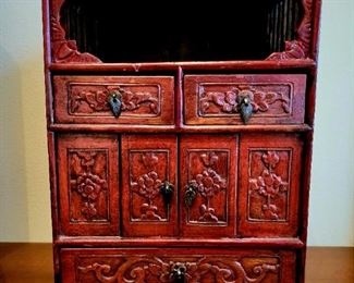 Chinese Rosewood Jewelry Cabinet