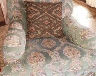 Easy chair/cut velvet upholstery