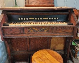 antique pump organ