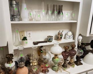 many oil lamps