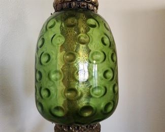 vintage green swag lamp