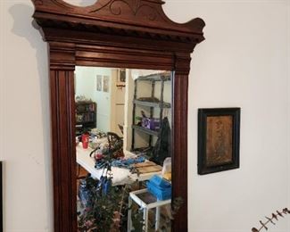 Victorian table and mirror, Eastlake