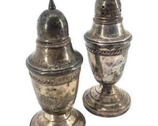 2pc. Crown Sterling Weighted Salt & Pepper Shakers