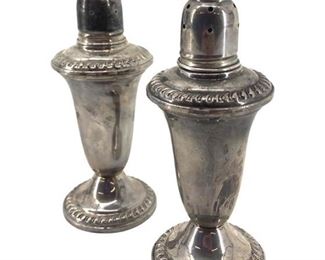 2pc. Sterling Weighted Salt & Pepper Shakers