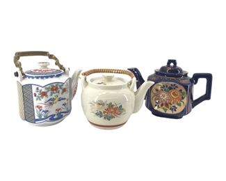 3pc. Asian Porcelain Teapots