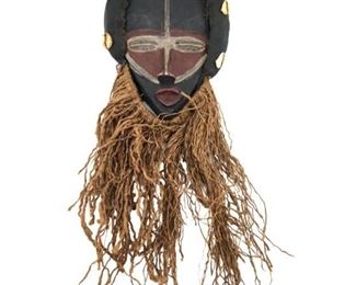 Vintage Ivory Coast Wooden Mask Art