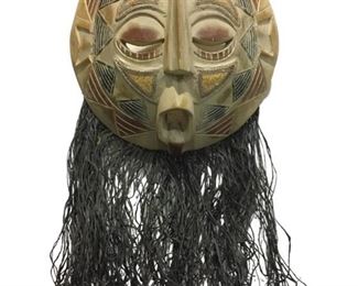 Vintage Stylized African Wooden Mask