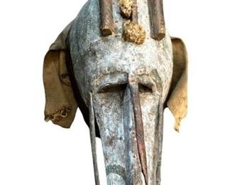 Old Carved Wood African Tribal Kore Mask