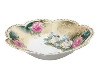 Marked RS Prussia Floral Porcelain Bowl
