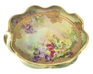 Antique Hand Painted Limoges Fruit Bowl

