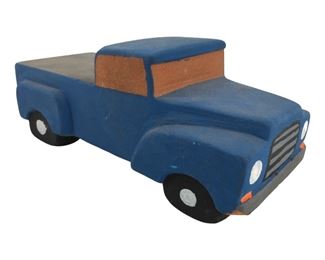 Vintage Blue Ron Malone Sand Art Truck