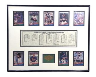 Minnesota Twins Framed 1991 Baseball Cards