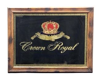 Vintage Crown Royal Whiskey Mirror Decor
