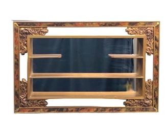 Vintage Ornate Gold Mirror Shelf
